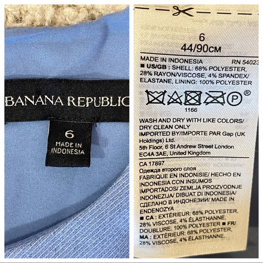 Banana Republic Blue Dress w/Bell Curve Sweep - Picture 8 of 8